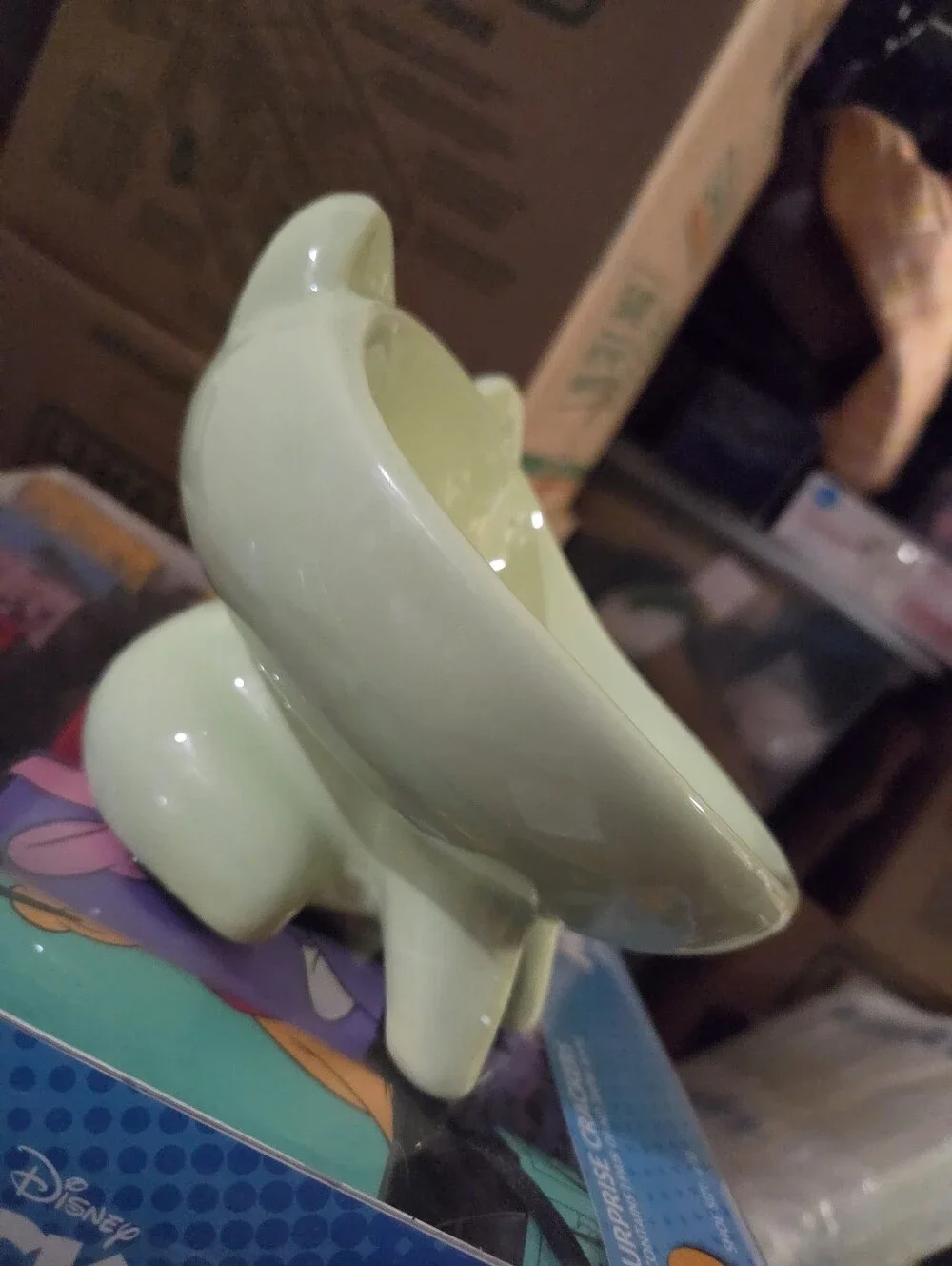 Ceramic Cat Paw Feeding Bowl - Light Green